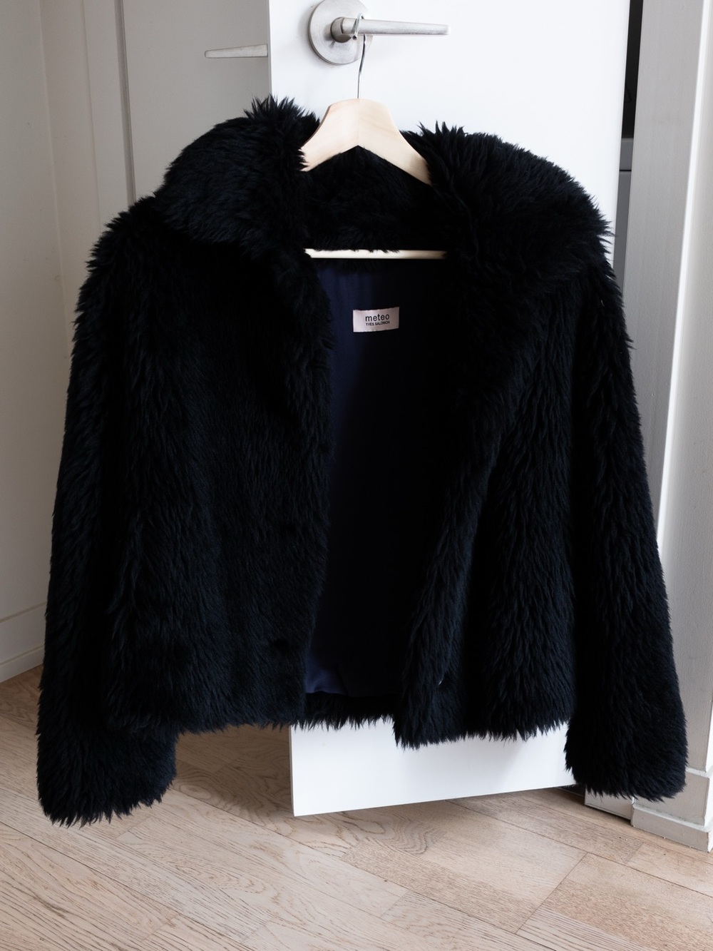 Meteo Black Faux Fur Jacket - Women's Coat